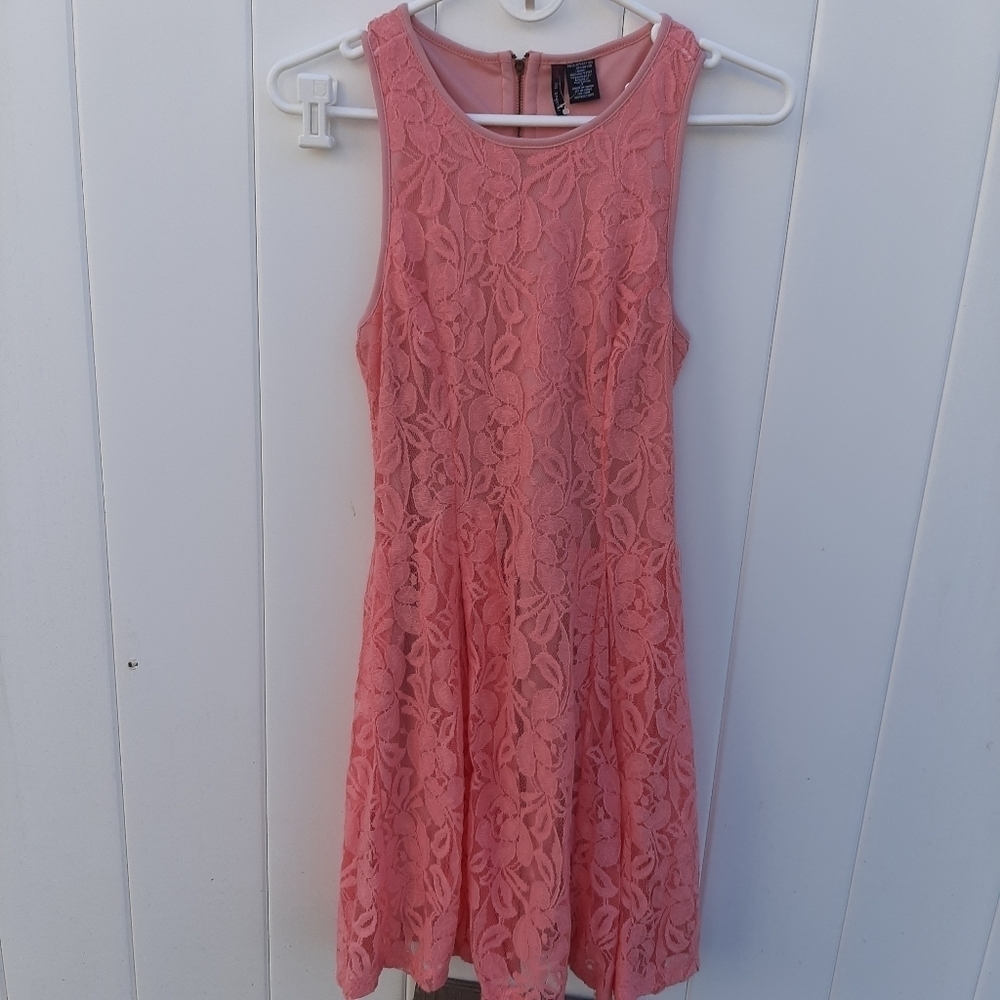 Fire Los Angeles Pink Lace Tank Dress Size Small